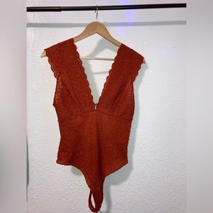 Free people lace thong bodysuit NWT